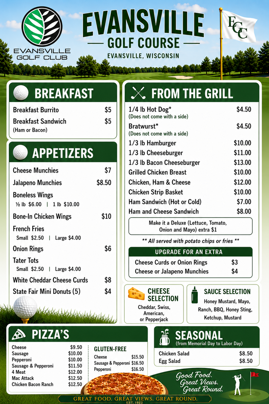 good menu downstairs